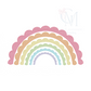 Scallop Rainbow Embroidery Design