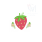 Strawberry Mini Shadow Embroidery Design