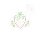 Strawberry Mini Vintage Stitch Embroidery Design