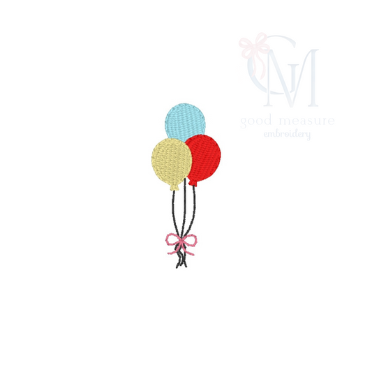 Mini Birthday Balloon Embroidery Design