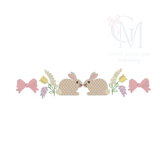 Bunnies & Bows Embroidery Design