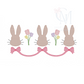 Dapper Easter Bunnies Trio Girl Embroidery Design