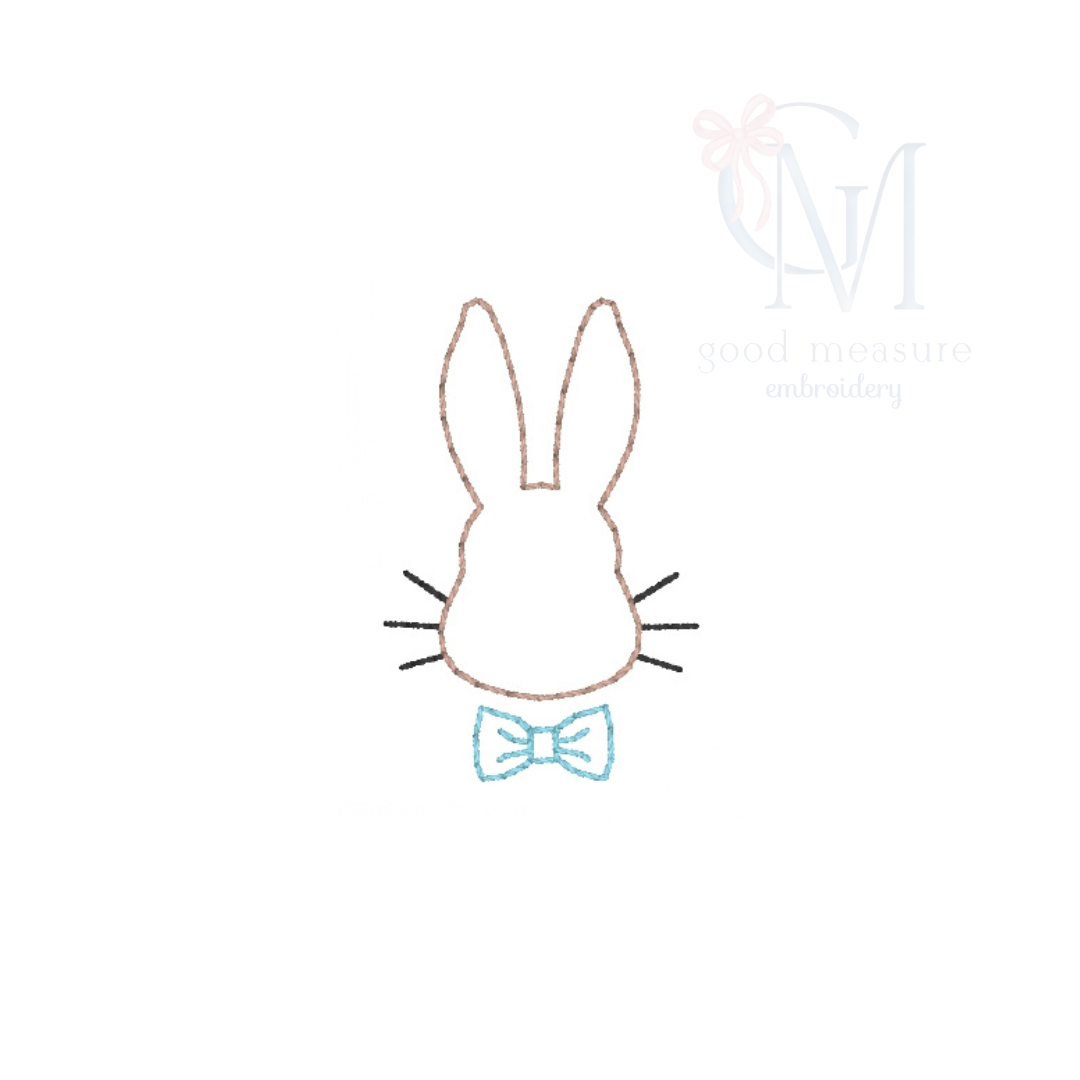 Mini Vintage Stitch Bunny Boy Embroidery Design