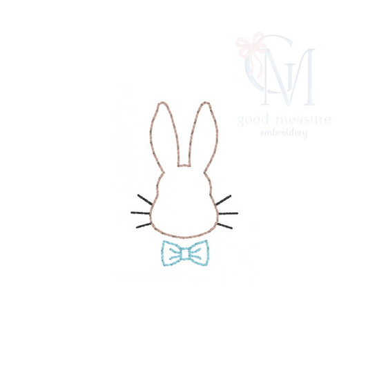 Mini Vintage Stitch Bunny Boy Embroidery Design