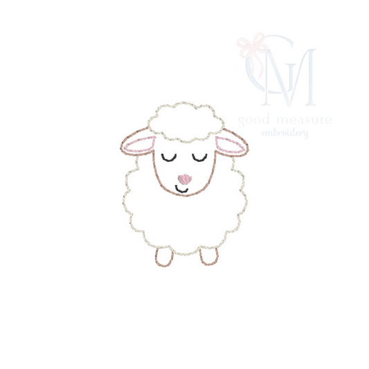 Vintage Stitch Mini Sheep Embroidery Design