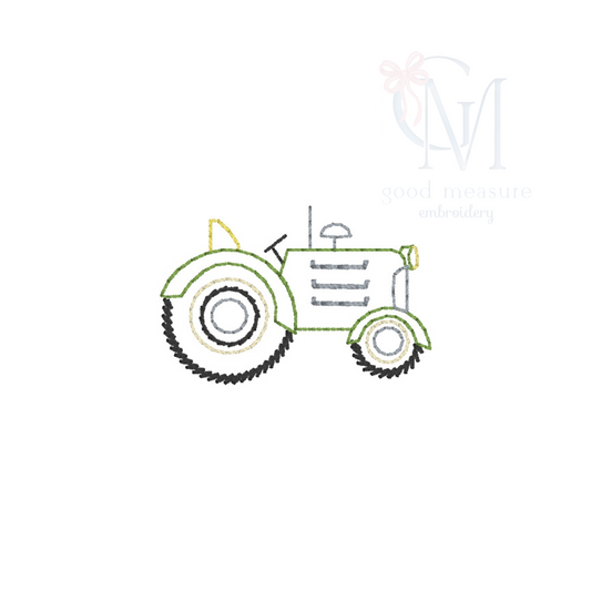 Mini Vintage Stitch Tractor Embroidery Design