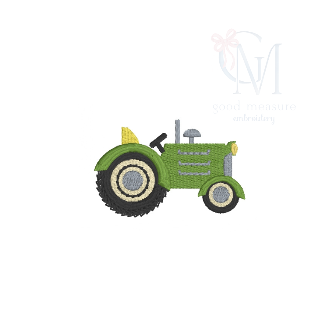 Mini Tractor Embroidery Design