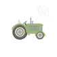 Vintage Tractor Sketch Embroidery Design