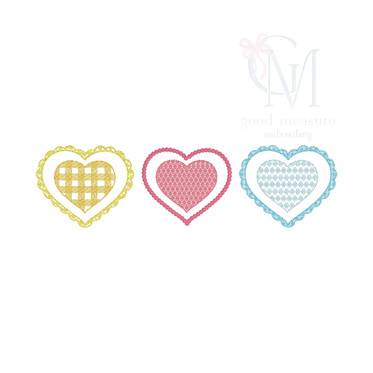 Motif Fill Hearts Embroidery Design