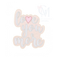 Love You More Zig Zag Stitch Applique Design