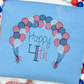 Birthday Balloon Arch Sketch Embroidery Design