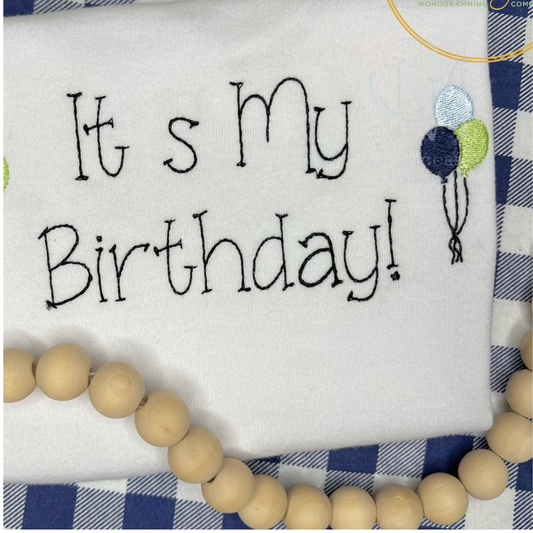 Mini Birthday Balloon Embroidery Design