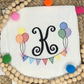 Balloons & Banner Name Frame Sketch Embroidery Design