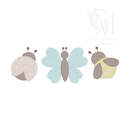 Sweet Bugs Sketch Trio Embroidery Design