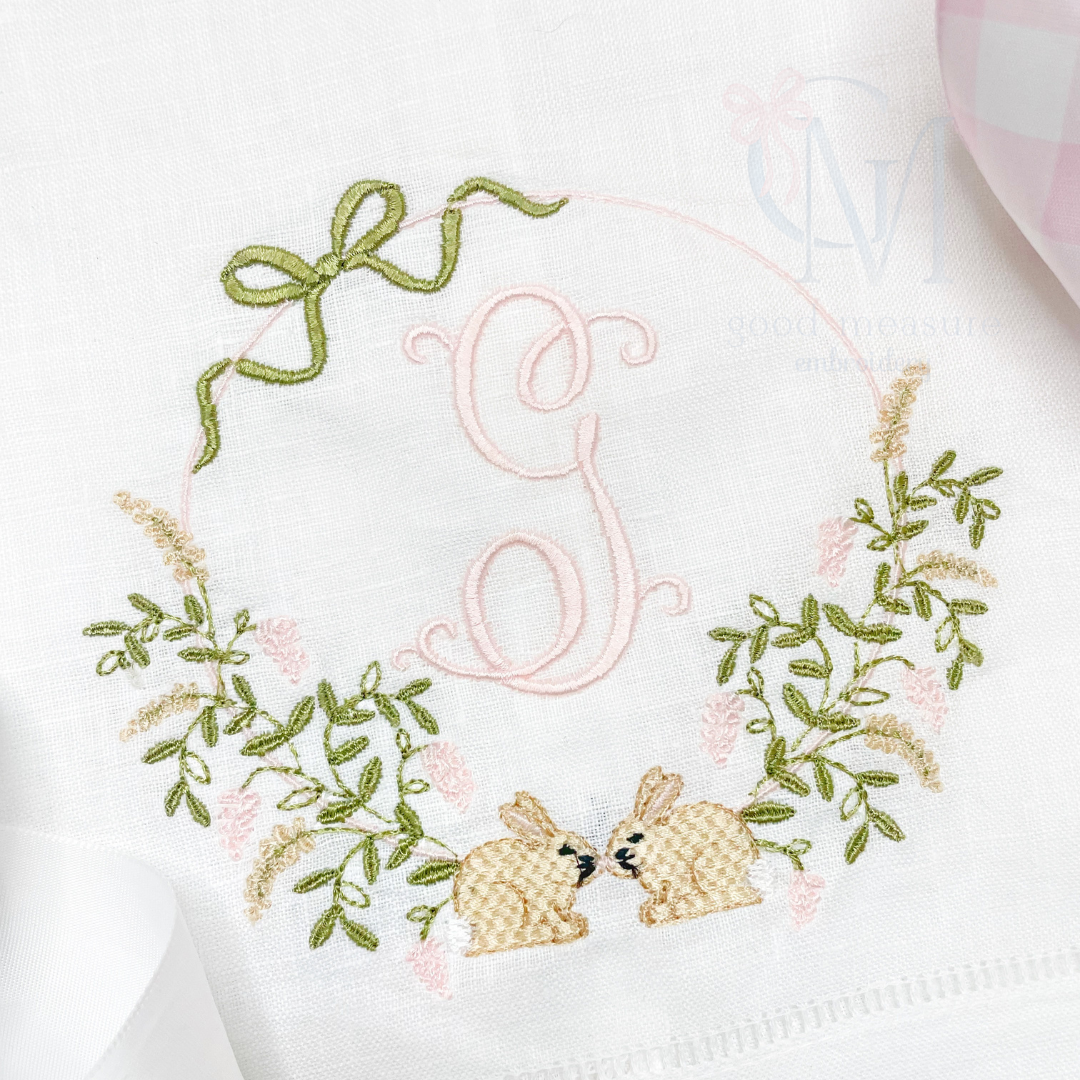 Bunnies & Blooms Frame Embroidery Design