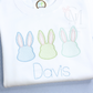 Bunny Outline Trio Sketch Embroidery Design