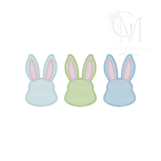 Bunny Outline Trio Sketch Embroidery Design