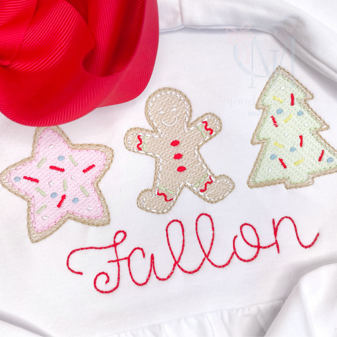 Christmas Cookies Sketch Embroidery Design