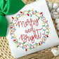 Christmas Light Frame Embroidery Design