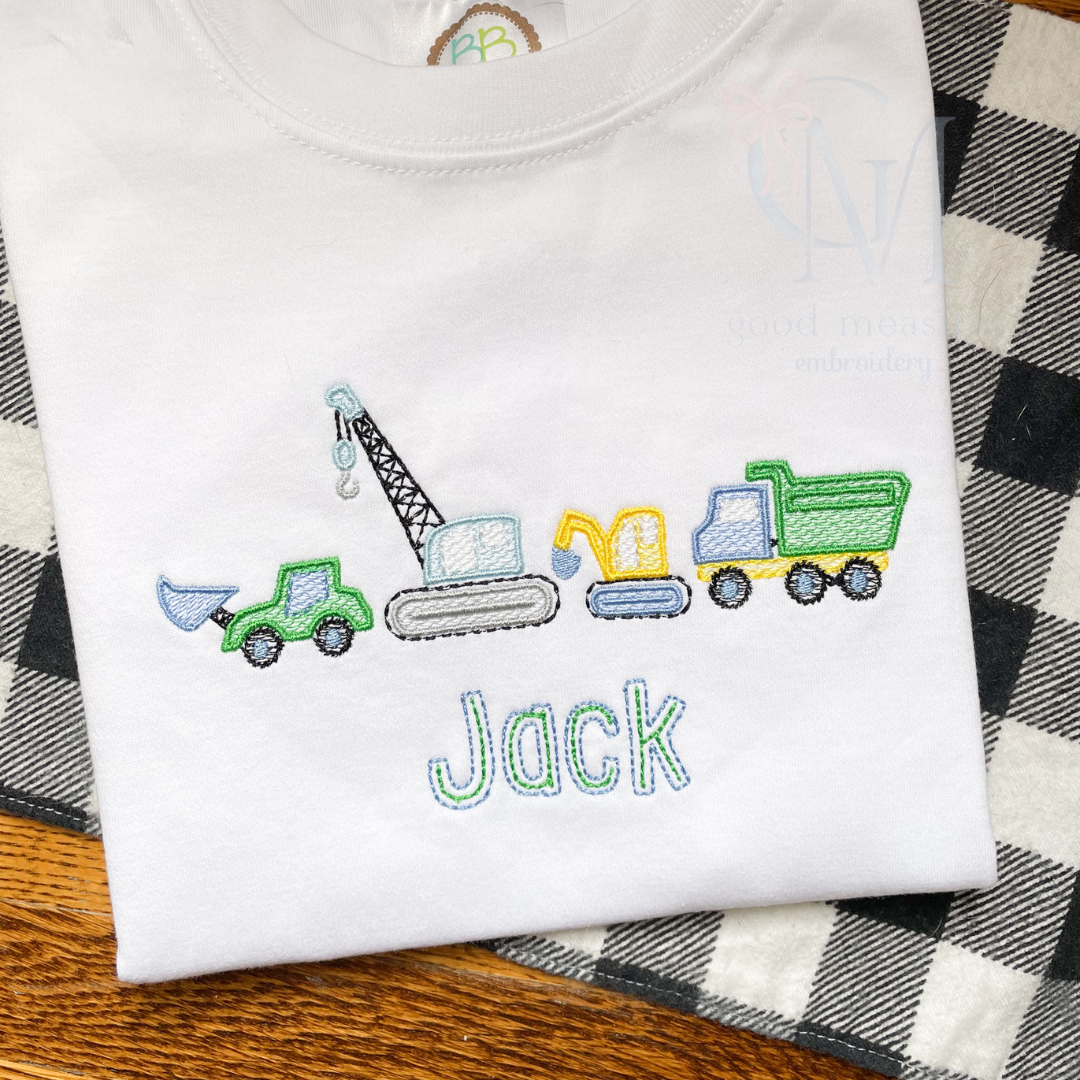 Construction Crew Machine Embroidery Design