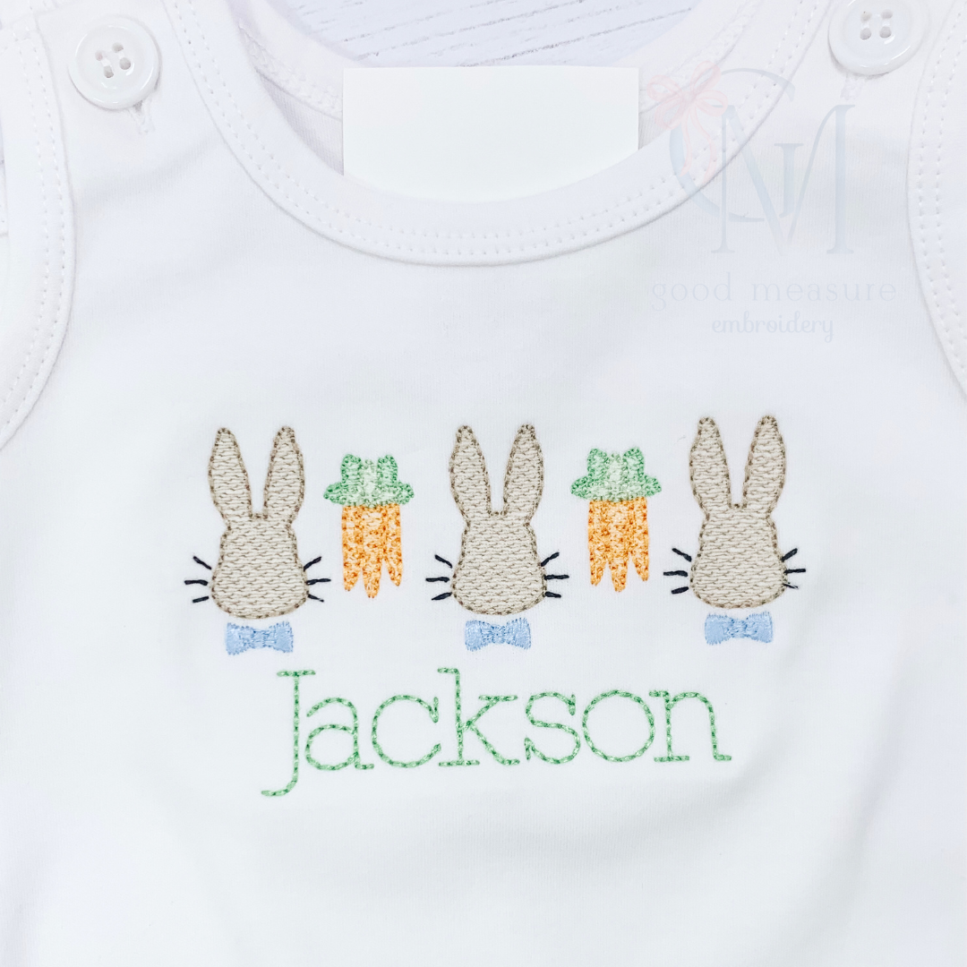 Dapper Easter Bunnies Trio Embroidery Design