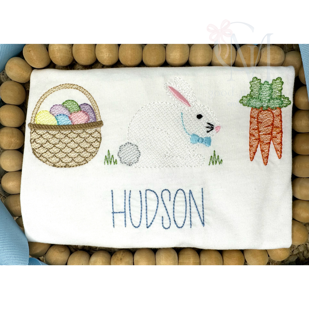 Easter Bunny Trio Boy Embroidery Design