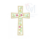 Easter Floral Cross Embroidery Design