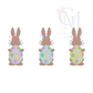 Girly Bunnies & Eggs Trio Embroidery Design