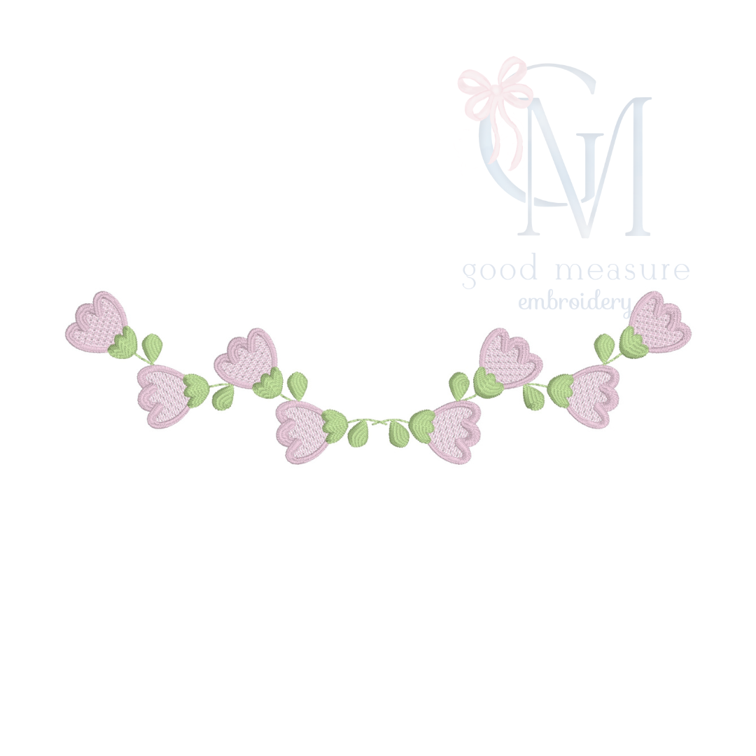 Floral Sketch Swag Embroidery Design