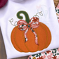 Fall Pumpkin Zig Zag Applique with Bow Design