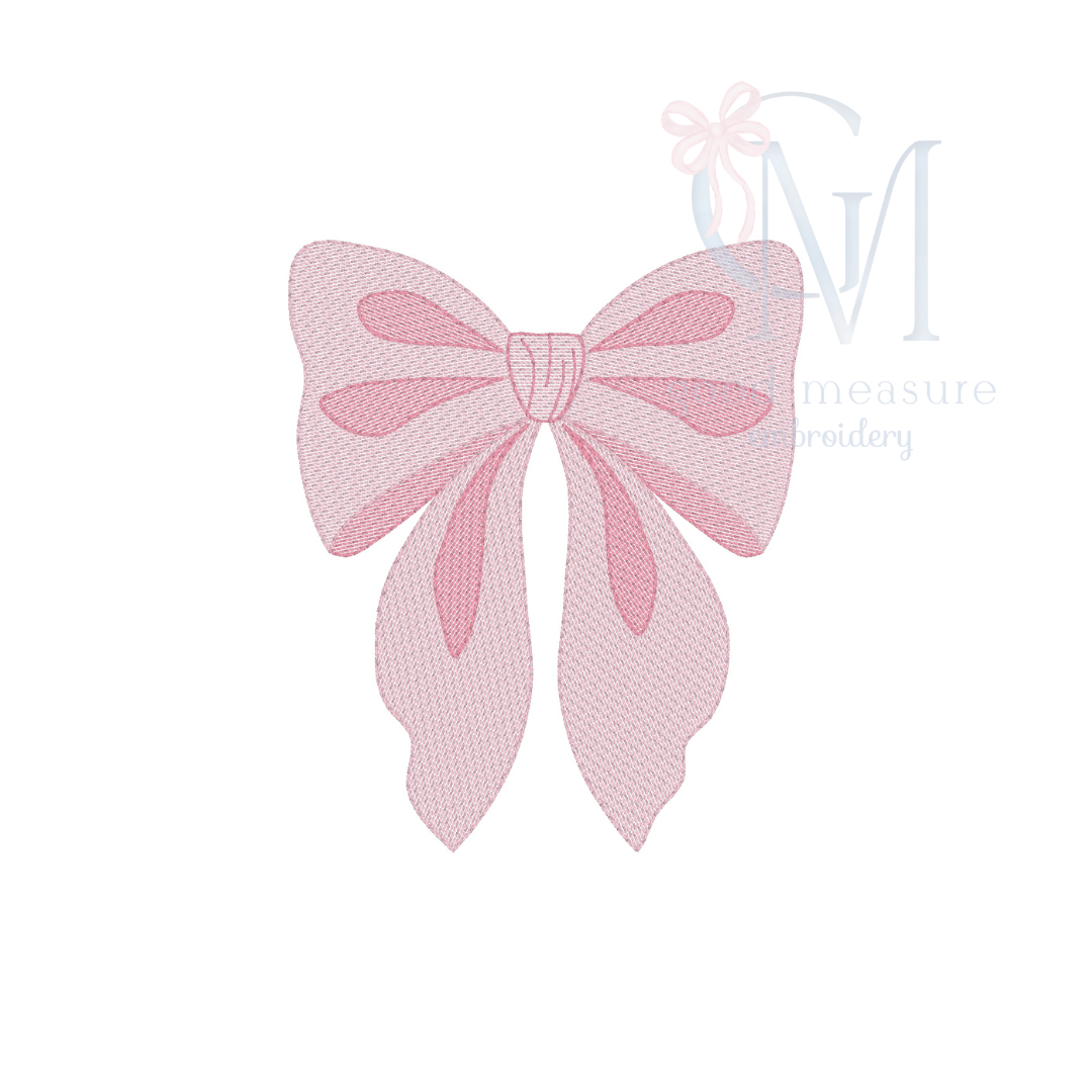 Fancy Bow Sketch Embroidery Design