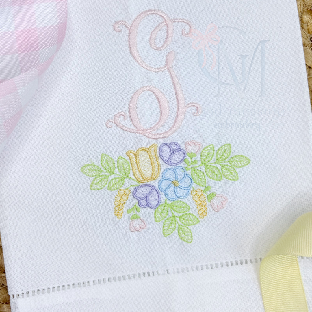 Floral Sketch Embroidery Design