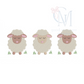 French Knot Sheep Trio Embroidery Design