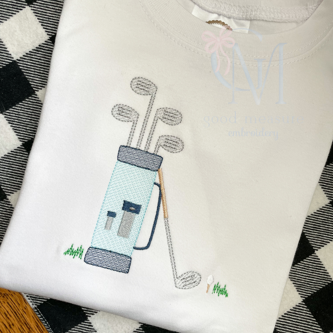 Embroidery Pattern Golf Golf Bag Embroidery Design – Good Measure Embroidery