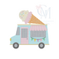 Ice Cream Truck Sketch Embroidery Design