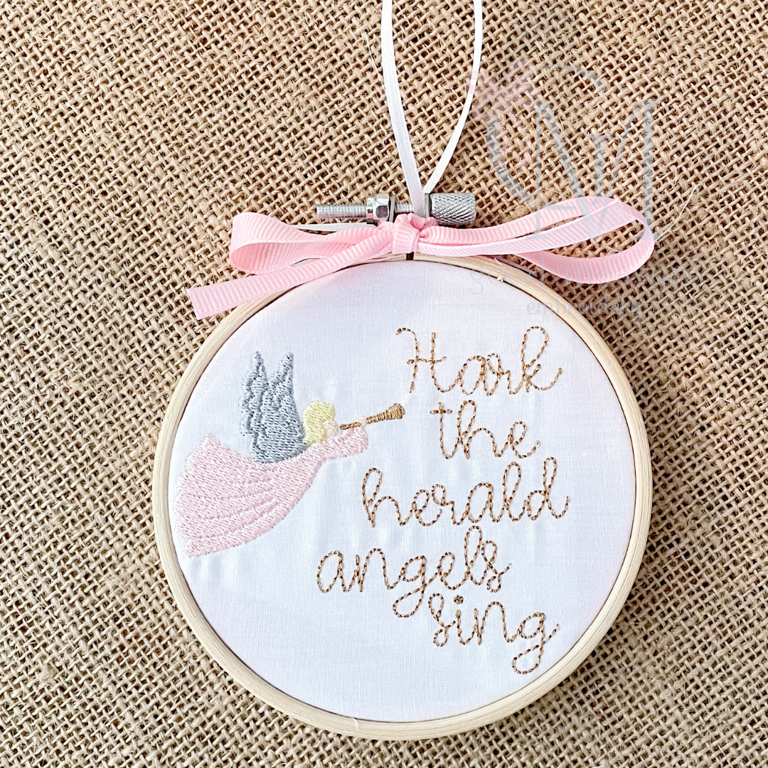 Mini Christmas Angel Embroidery Design