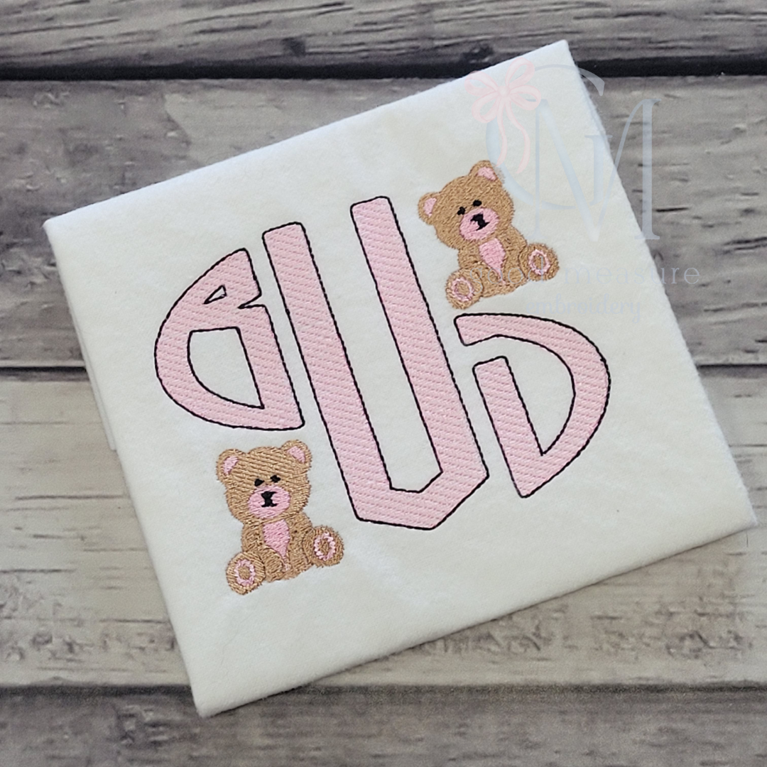 Mini Fill Baby Teddy Bear Embroidery Design