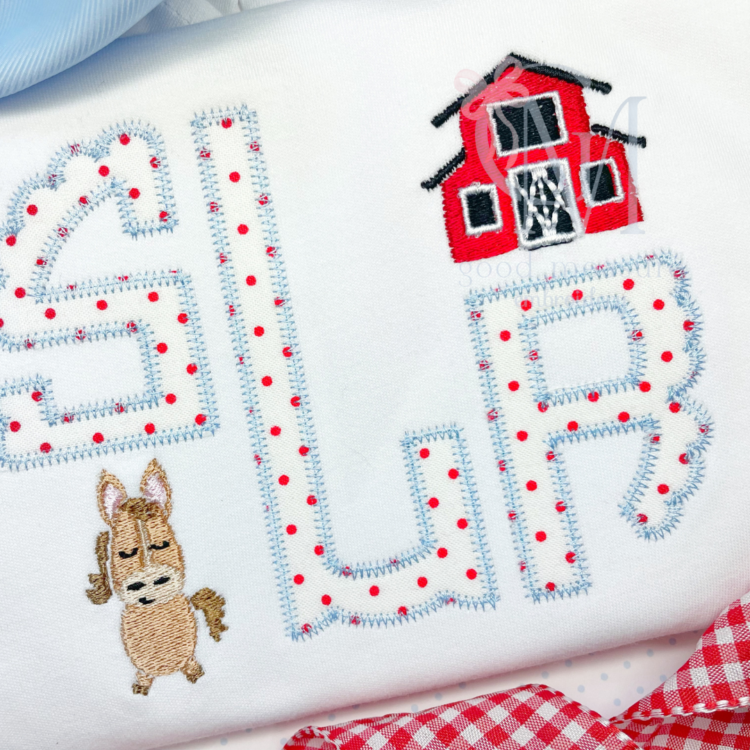 Mini Fill Barn Embroidery Design