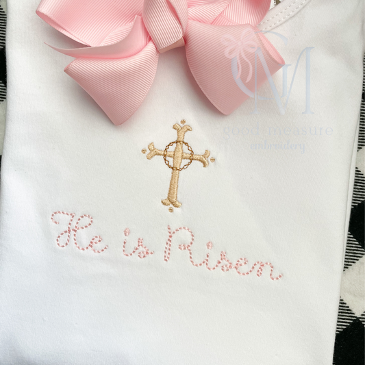 Mini Fill Cross and Crown Embroidery Design