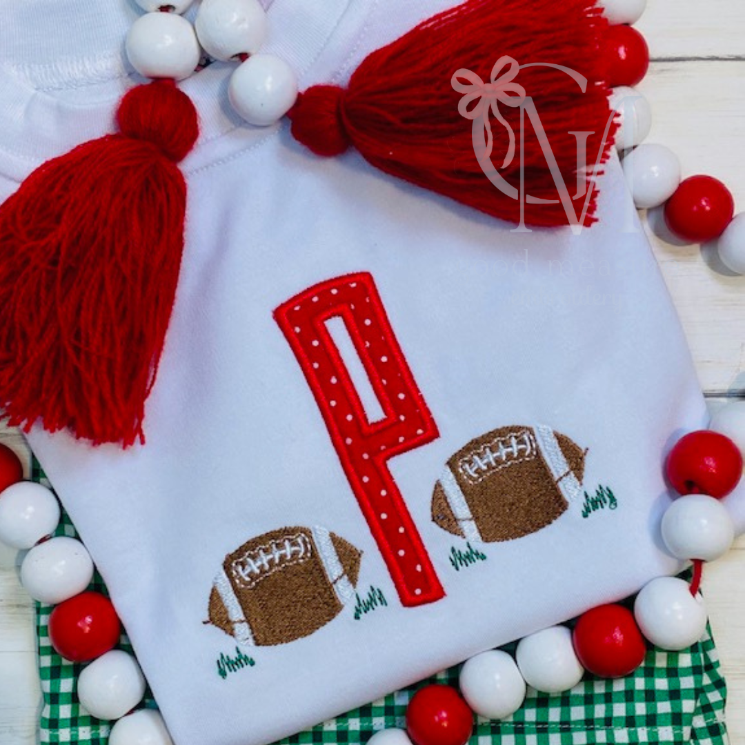 Mini Football Embroidery Design