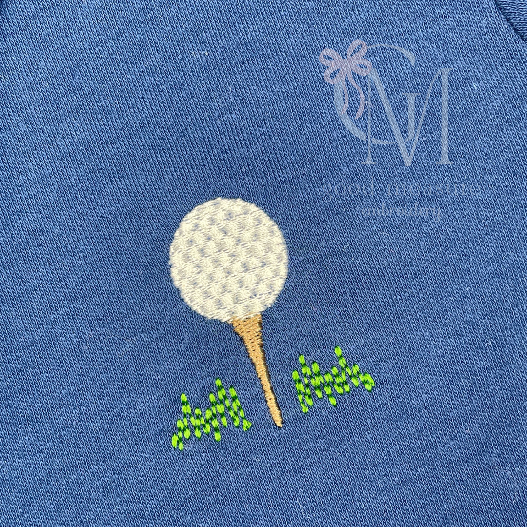 Mini Golf Ball Embroidery Design