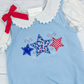 Star Trio Girly Zig Zag Applique Design