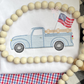 Patriotic Pickup Truck Embroidery Design