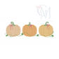 Pumpkins on Vine with Bows Girly Embroidery Design