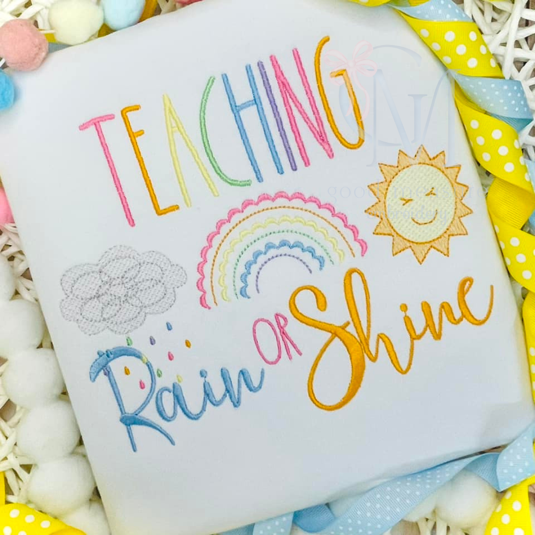 Rain or Shine Trio Embroidery Design