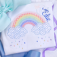 Rainbow and Clouds Zig Zag Applique Design