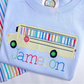 School Bus Zig Zag Applique Design