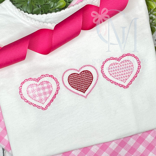 Motif Fill Hearts Embroidery Design