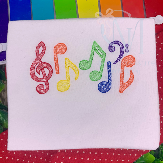 Music NotesEmbroidery Design