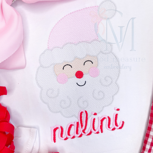 Sketch Santa Embroidery Design